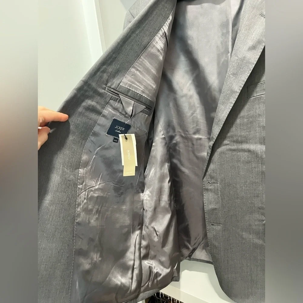 J. Crew Ludlow Slim-fit Suit Jacket Double Vent Loro Piana Wool Charcoal 46R NEW